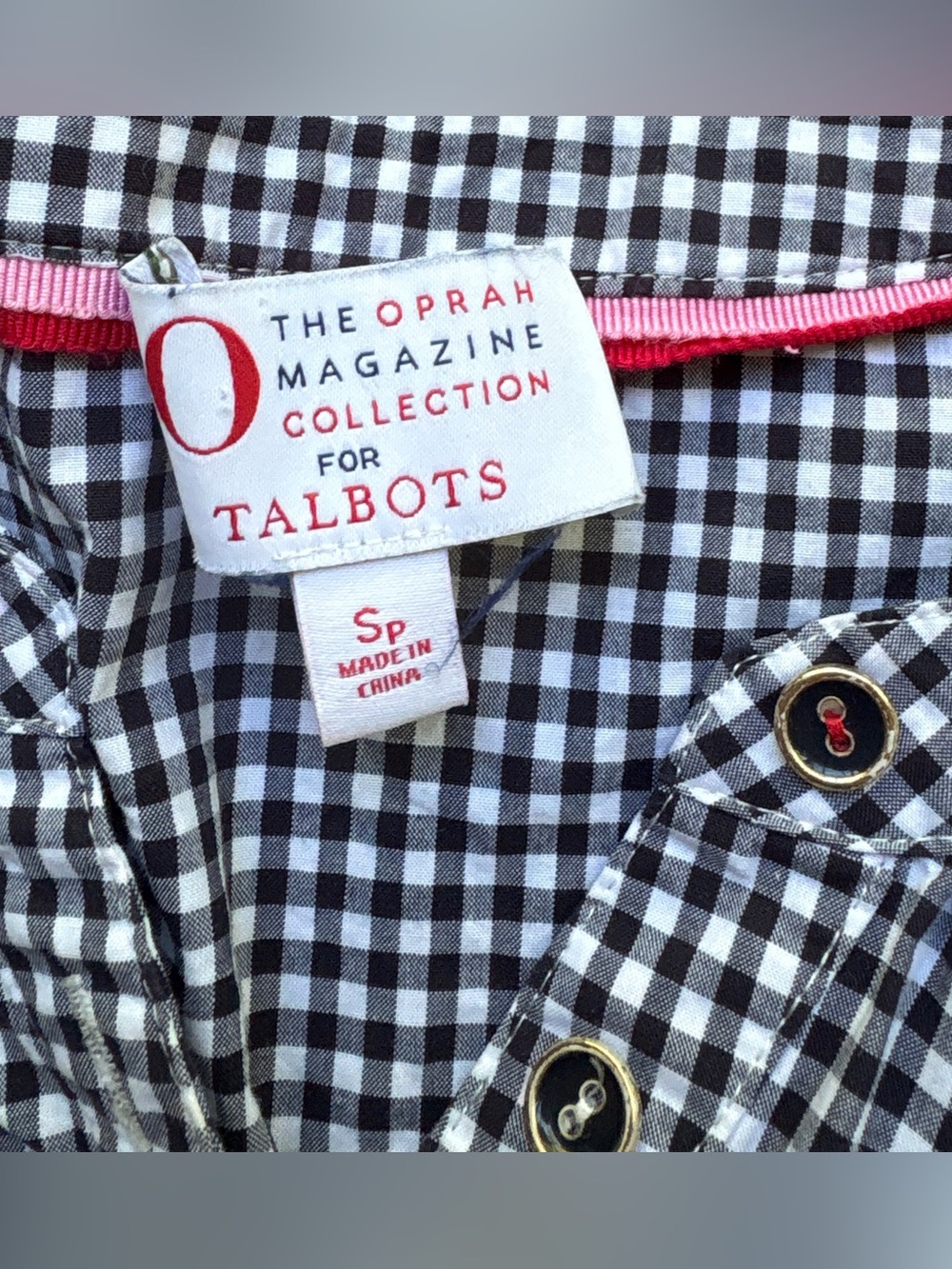 The Oprah Collection for Talbots Blouse SP boho whimsy tourist classic 90s prep